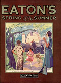 On the farm, women clean and shop,
Eaton's Spring Summer 1926, cover.