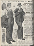 Overalls with work shirt, Eaton's Fall 
Winter 1919-20.
