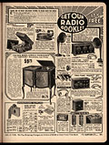 Radio receiver and speaker, Eaton's
Fall Winter 1925-26, p. 391.