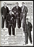 Overalls with shirt and tie, Eaton's 
Fall Winter 1926-27.