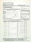 An order form from the Eaton's Spring
and Summer 1936 Catalogue.