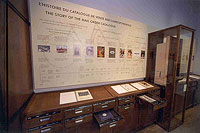 Catalogue drawers for the travelling
exhibition, Satisfaction Guaranteed