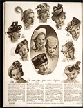 Robes et chapeaux dans le catalogue 
de 1950-1951