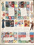 Tissu et patrons illustrés
dans le
catalogue de 1950-1951