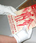 Cotton gloves.