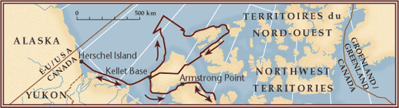 Exploration route, 1915