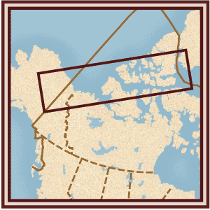 Map of the region explored by the northern party