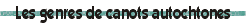Les genres de canots autochtones - 2 pages