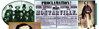 Campaign literature and three photos