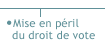 Mise en pril du droit de vote