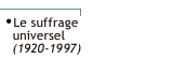 Le suffrage universel (1920-1997)