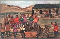 The first meeting with the Norsemen
