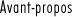 Avant-propos
