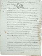 Insurance policy for a ship from Granville - 
Collection: Nelson Cazeils