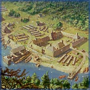 Nicolas Denys' first settlement - 
University College of Cape Breton Art Gallery