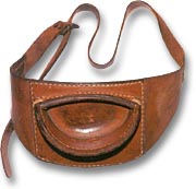 Ceinture de cuir avec support pour embout 
de canne  pche - Camp Harmony Angling Club