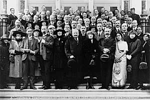 NAC, detail of PA-122487, British Empire Delegation to the Third International Labour Conference in Geneva, 1921