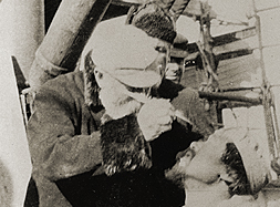 Dr. Robert Bell aboard S.S. Diana during the Wakeham Expedition