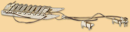 Model Sled with Three Dogs