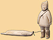 Chasseur traînant un phoque Chasseur traînant un phoque