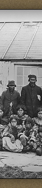 Reverend Mr. Peck with Natives; Blacklead Island in Cumberland Sound