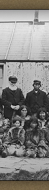 Reverend Mr. Peck with Natives; Blacklead Island in Cumberland Sound
