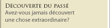 Découverte du passé