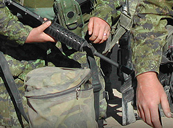 READY FOR COMBAT - Photo: Stephen Thorne/Canadian Press