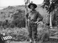 Portrait of Captain Nora Heysen, official war artist, Military History Section at 106th casualty clearing station; taken in Finschhafen, New Guinea, 1944; from the collection of Australian War Memorial 073882