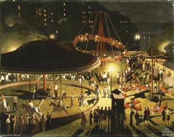 Le champ de foire, Sydney, 1944, Herbert Badham, Australian War Memorial, ART28490