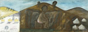 Le rve de l'homme assis aux latrines, Sidney Nolan, Australian War Memorial, ART91645