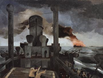 Un navire de sauvetage dans l'Atlantique, mars 1943, George Plante, Imperial War Museum, ART LD 3055