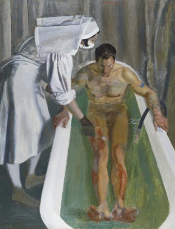 A saline bath, RAF hospital, A.R. Thomson RA, Imperial War Museum, ART LD 36295