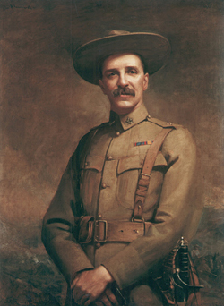 Boer War Picture, Major Arthur L. (â€œGatâ€�) Howard, machine gun officer with the Royal Canadian Dragoons in South Africa, February - December 1900; founder and Commanding Officer of the Canadian Scouts, December 1900 - February 1901. CWM 85064 Artist Unknown