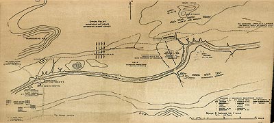 Cartes de la guerre des Boers - Carte de la bataille de Paardeberg indiquant les positions de la IXe Division (dont fait partie le 2nd Royal Canadian Regiment) au 18 fvrier 1900, au cours du premier engagement. Credit:  CWM 19880069-145