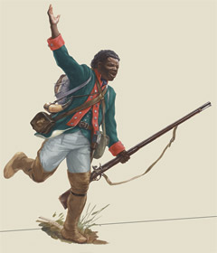 Richard Pierpoint, un loyaliste de l'Empire uni, illustration de Malcolm Jones, 2005