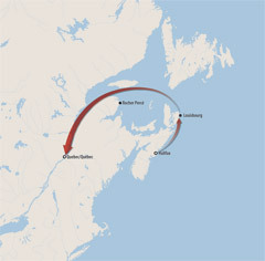 British route from Halifax to Quebec, 1759 (Canadian War Museum, 1.D.2.1-CGR2)