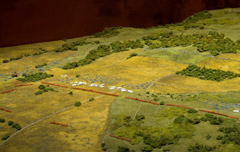 Scale Model of the Battle of the Plains of Abraham, Canadian War Museum, photo: Steven Darby, CMC