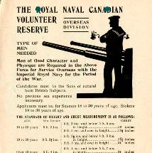 Recruiting Poster, Royal Naval Canadian Volunteer Reserve