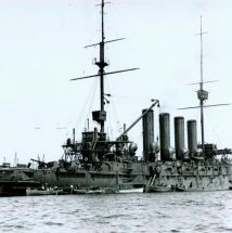 HMCS Niobe at anchor