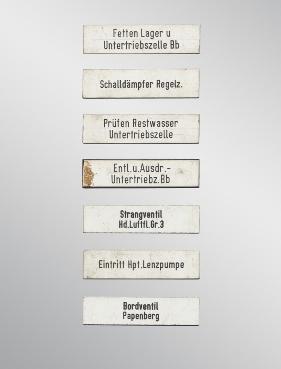 Equipment Plates from U-190