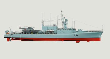 Model, HMCS Assiniboine 