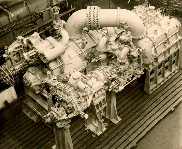 Destroyer Steam Turbine Engine