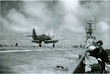 Hawker Sea Fury Landing on HMCS Magnificent