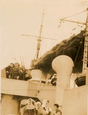 Laying a Smokescreen, HMCS Swansea 