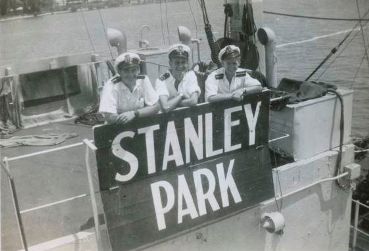 Officers aboard SS Stanley Park