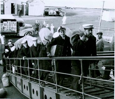 Canadian Sailors Board HMCS Bonaventure