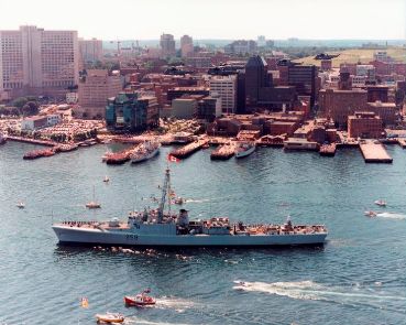 HMCS Terra Nova in Halifax Harbour