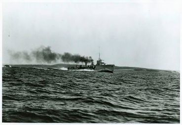 HMCS Patriot Towing the Hydrofoil HD-4, September 1921