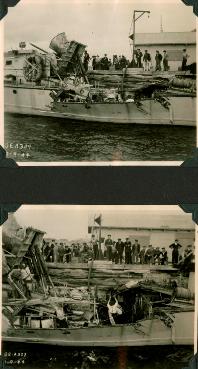 Damaged Fairmile Motor Launch, 1944